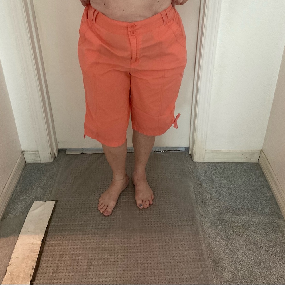 Caribbean Joe Coral Cotton Blend Shorts